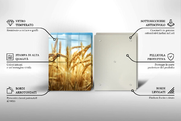 Protection plaque induction Épis de céréales dans le champ