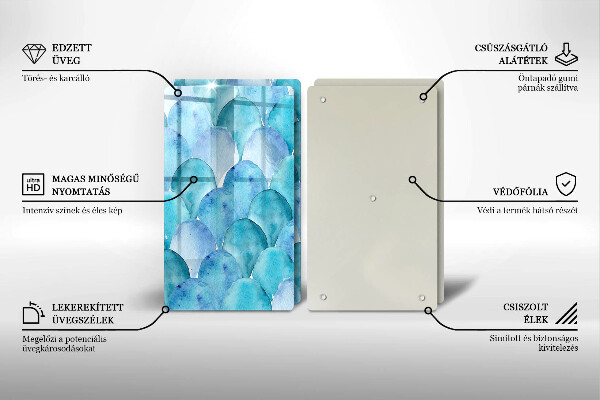 Protection plaque induction Écailles d'aquarelle