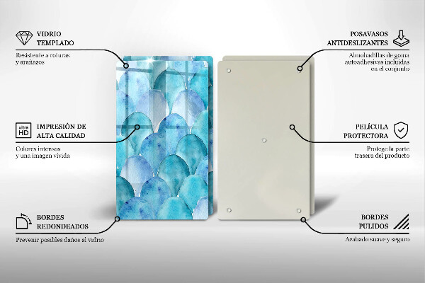 Protection plaque induction Écailles d'aquarelle