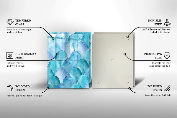 Protection plaque induction Écailles d'aquarelle