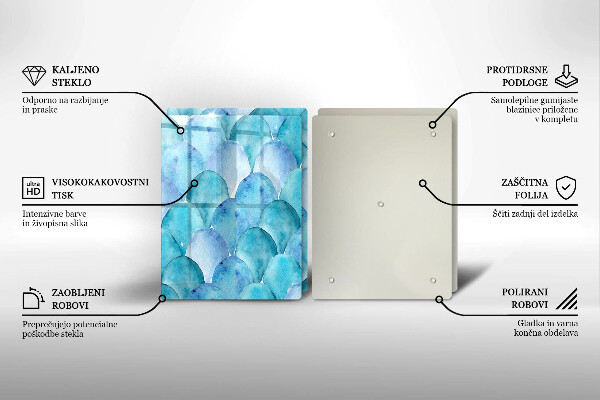 Protection plaque induction Écailles d'aquarelle