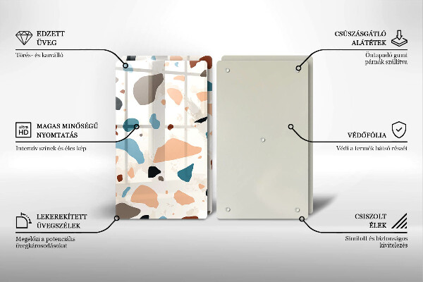 Protection plaque induction Grès décoratif