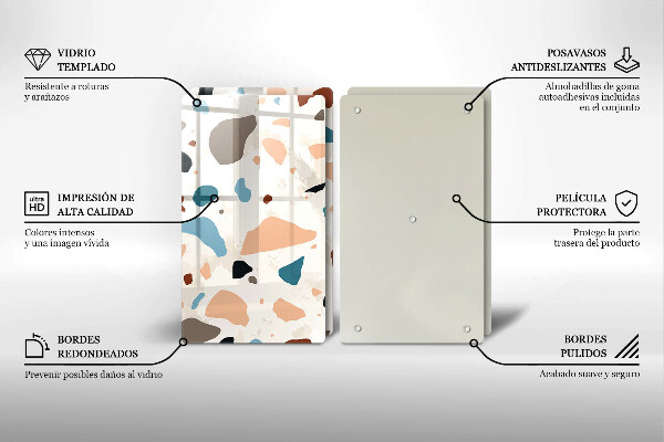 Protection plaque induction Grès décoratif