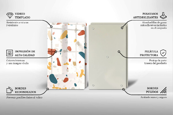 Protection plaque induction Grès décoratif