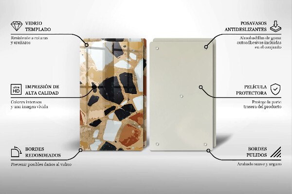 Protection plaque induction Assiette pierres décoratives