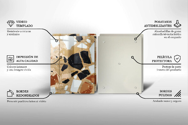 Protection plaque induction Assiette pierres décoratives