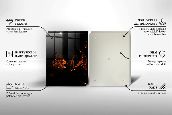 Protection plaque induction Allume une flamme vivante