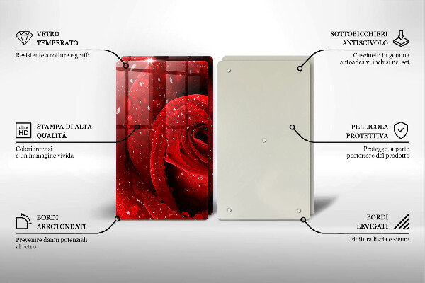 Cache plaque de cuisson Pétales de fleurs de roses