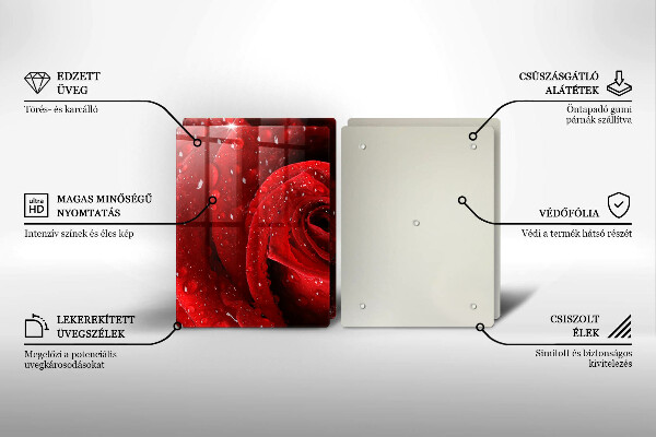 Cache plaque de cuisson Pétales de fleurs de roses