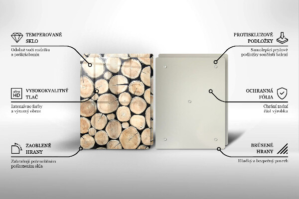 Cache plaque de cuisson Troncs d'arbres en bois