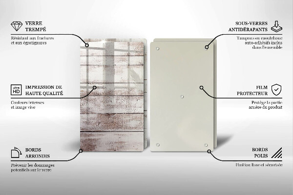 Cache plaque de cuisson Vieilles planches de bois