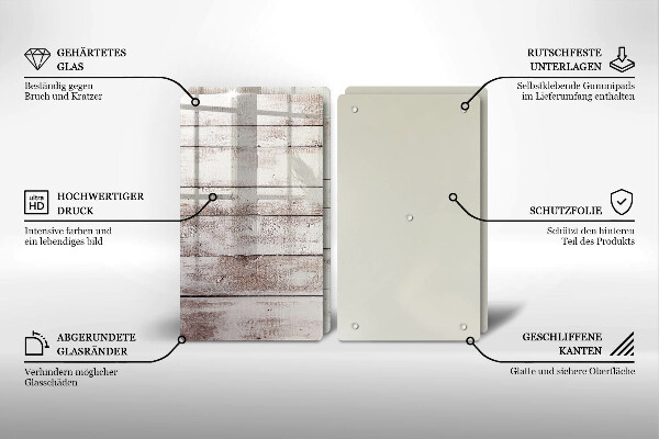 Cache plaque de cuisson Vieilles planches de bois