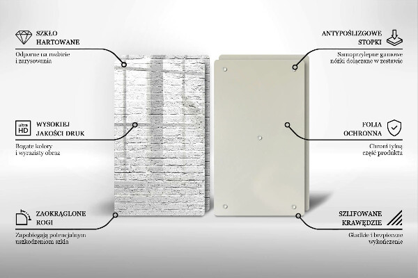 Cache plaque de cuisson Mur de briques