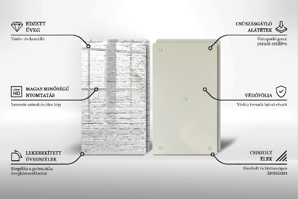 Cache plaque de cuisson Mur de briques