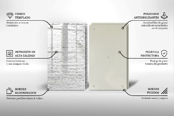 Cache plaque de cuisson Mur de briques