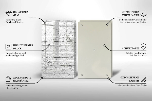 Cache plaque de cuisson Mur de briques