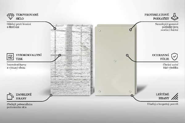 Cache plaque de cuisson Mur de briques