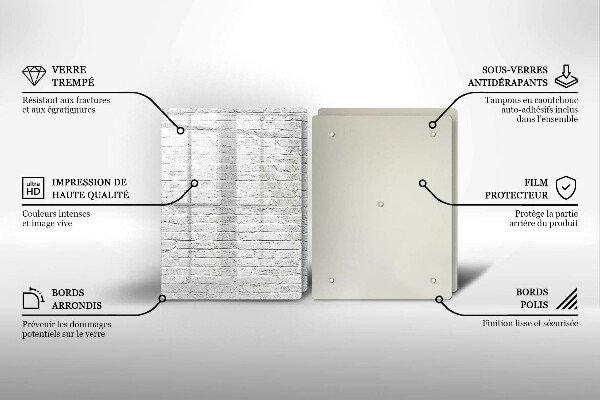 Cache plaque de cuisson Mur de briques
