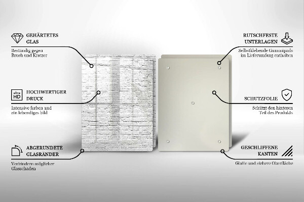 Cache plaque de cuisson Mur de briques