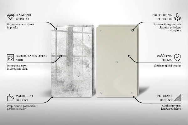 Protection plaque induction Texture béton