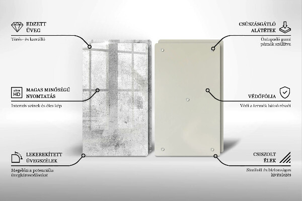 Protection plaque induction Texture béton