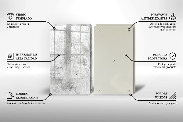 Protection plaque induction Texture béton