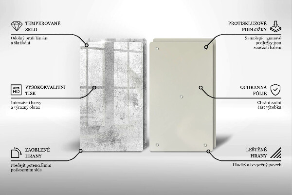 Protection plaque induction Texture béton