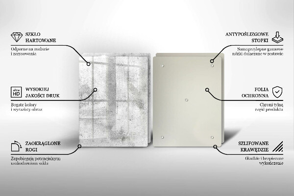Protection plaque induction Texture béton