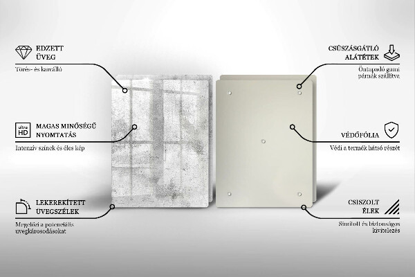 Protection plaque induction Texture béton