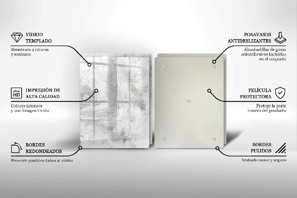 Protection plaque induction Texture béton