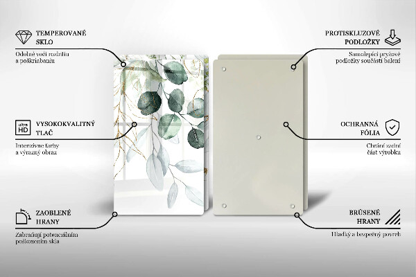 Protection plaque induction Plantes peintes