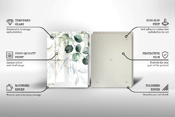 Protection plaque induction Plantes peintes