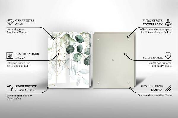 Protection plaque induction Plantes peintes