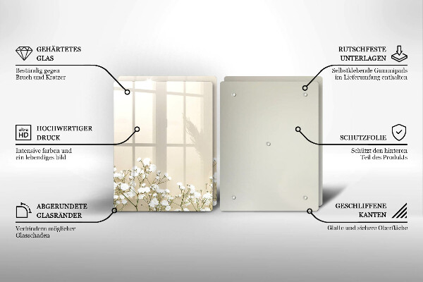 Protection plaque induction Fleurs de bohème en plâtre