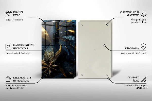 Protection plaque induction Feuilles décoratives avec de l'or