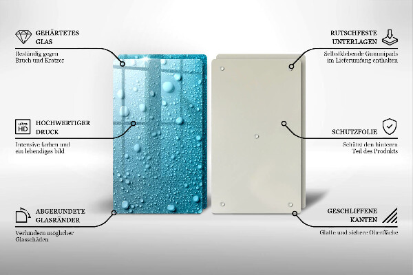 Protection plaque induction Gouttes d'eau