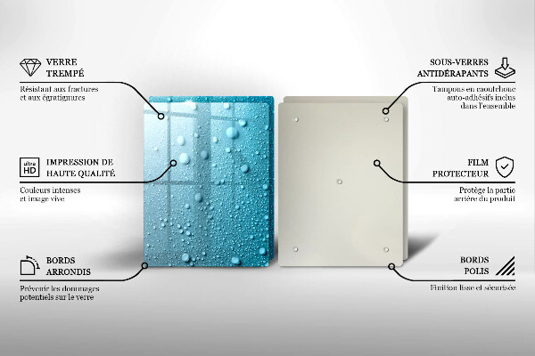 Protection plaque induction Gouttes d'eau