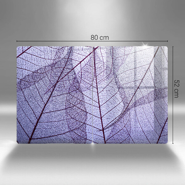 Protection plaque induction Feuilles veinées