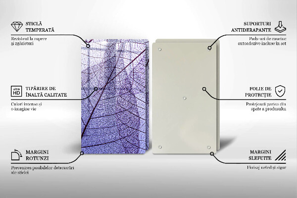 Protection plaque induction Feuilles veinées