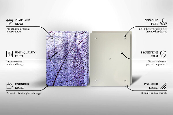 Protection plaque induction Feuilles veinées