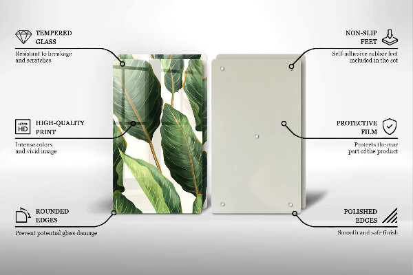 Protection plaque induction Feuilles de banane