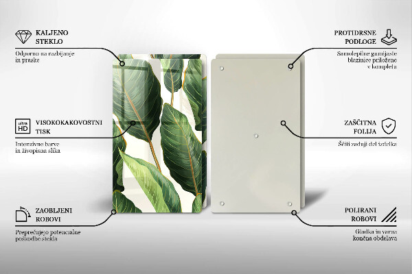 Protection plaque induction Feuilles de banane