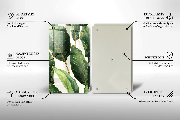 Protection plaque induction Feuilles de banane