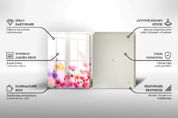 Protection plaque induction Prairie fleurie