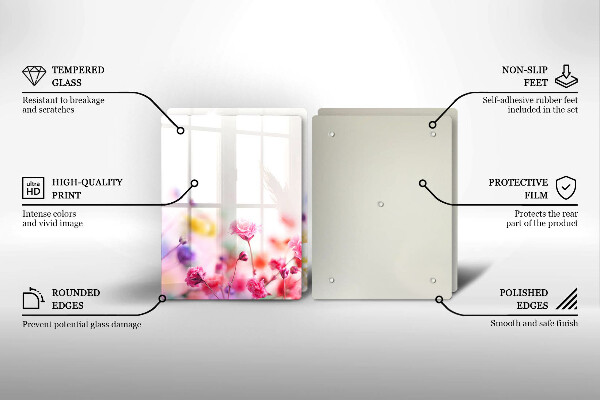 Protection plaque induction Prairie fleurie