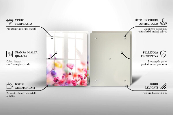 Protection plaque induction Prairie fleurie