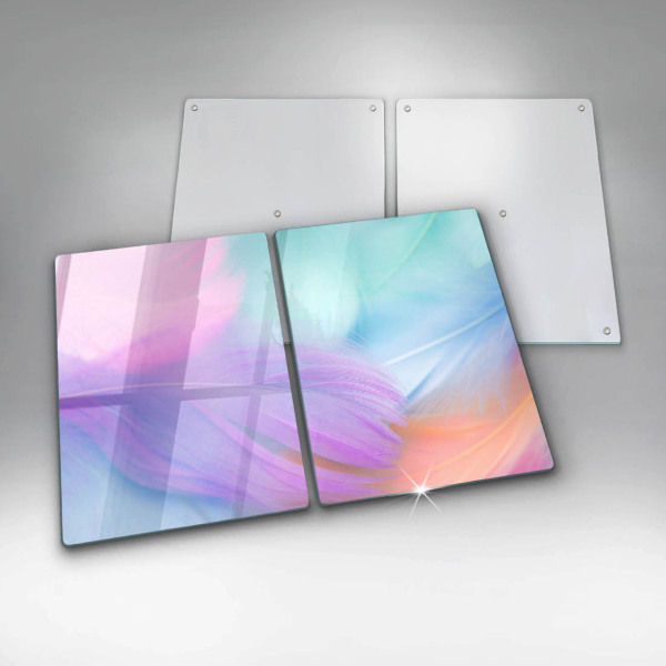 Protection plaque induction Plumes pastels