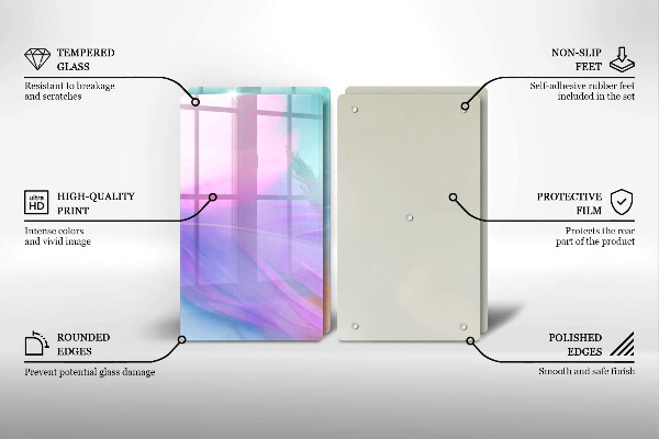 Protection plaque induction Plumes pastels