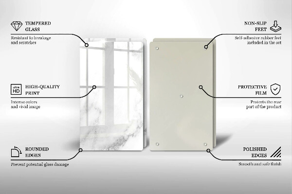 Protection plaque induction Marbre moderne