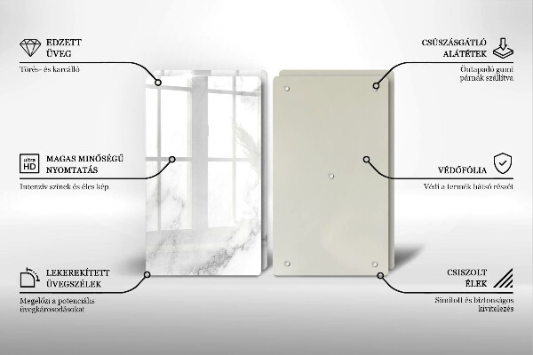 Protection plaque induction Marbre moderne